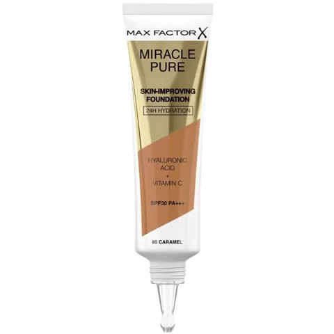 Max Factor Miracle Pure Foundation Makeup Base 30 ml 85 Caramel – image 2