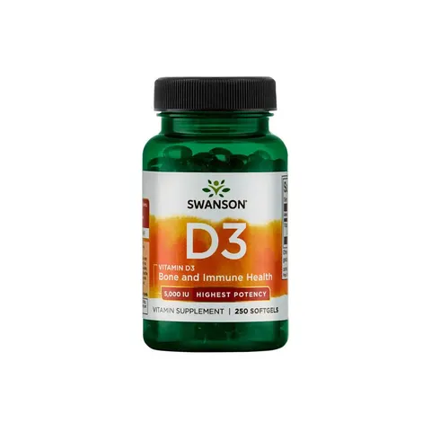 Vitamin D-3, 5000 IU - 250 softgels – image 3
