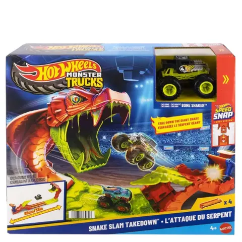 Hot Wheels Monster Trucks Snake Slam Takedown Set da Gioco – immagine 2