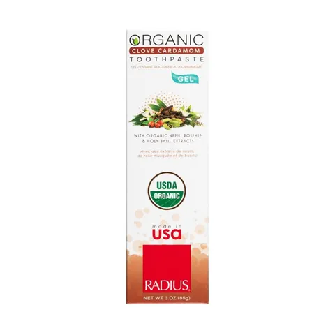 Radius Toothpaste Gel USDA Organic Clove Cardamom – image 2