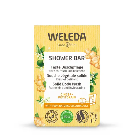 Weleda Ginger and Petitgrain Shower Bar Clear – image 3