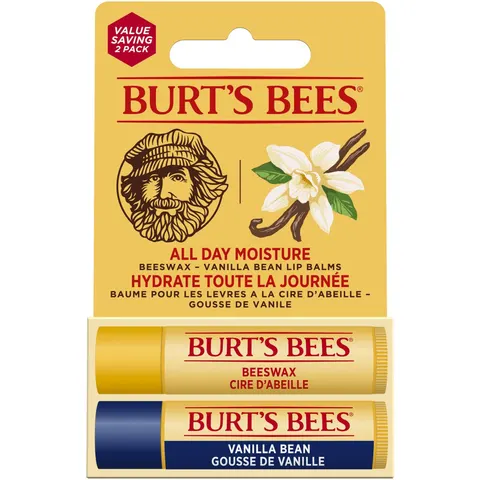 Lip Balm Multipack, Lip Balm Value Set, Includes Beeswax with Peppermint & Vitamin E and Vanilla Bean, 2x4.25g – image 2