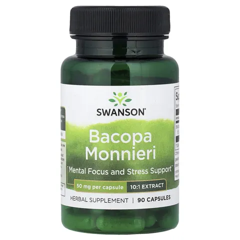Bacopa Monnieri 10:1 Extract, 50mg - 90 caps – image 4