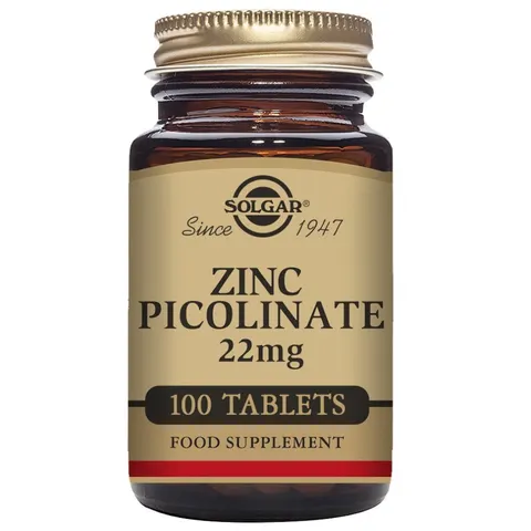 Solgar Zinc Picolinate 22 mg Tablets, 100 – image 2