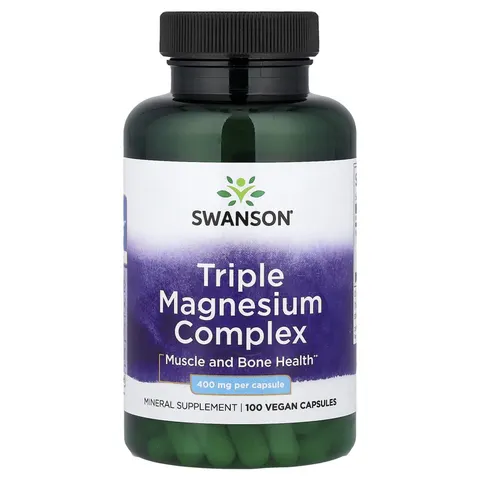 Swanson Triple Magnesium Complex, 400mg , 100 caps – image 3