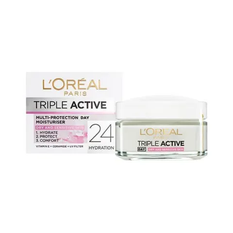 L'Oreal Triple Active Dry & Sensitive Day Cream - 50 ml – image 2