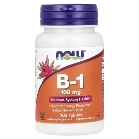 Now Foods, B-1, 100 mg, 100 Tablets – image 2