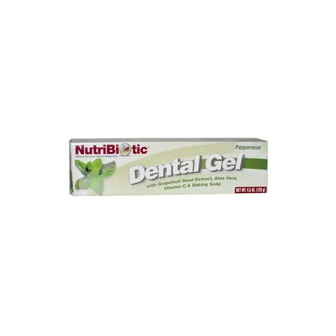 NutriBiotic, Dental Gel, Peppermint, 128g – image 2