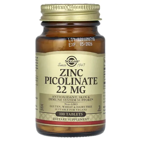 Solgar Zinc Picolinate 22 mg Tablets, 100 – image 3