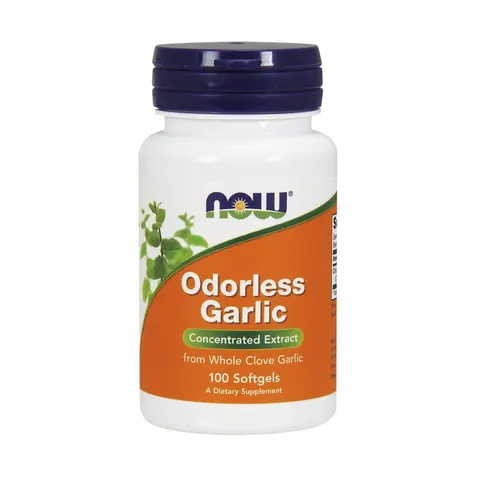 NOW Foods Odorless Garlic, 100 softgels – image 2