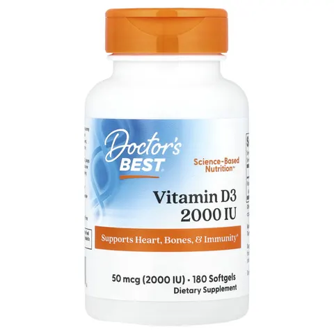 Vitamin D3, 2000 IU - 180 softgels – image 2