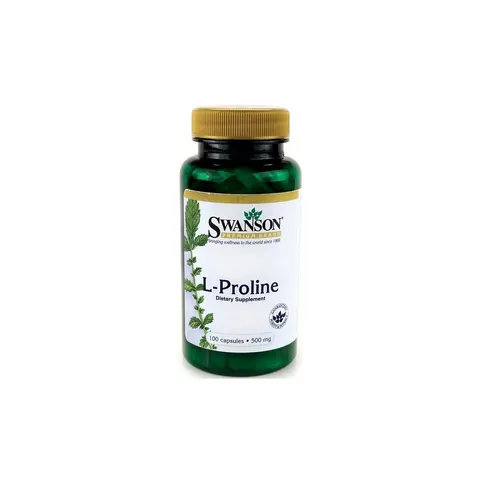 Swanson L-Proline, 500mg - 100 caps – image 2