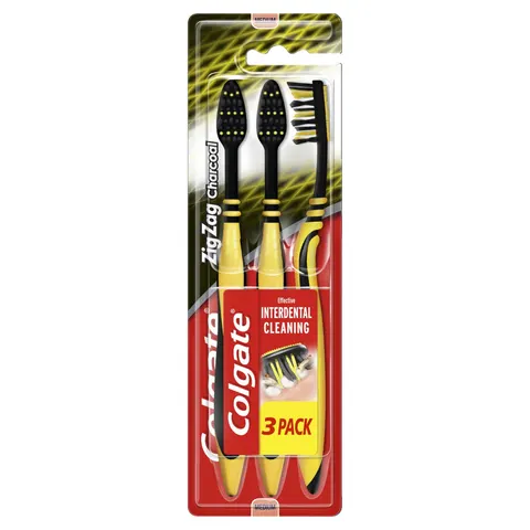 Colgate Zigzag Black Charcoal Toothbrush Triple Pack – image 2