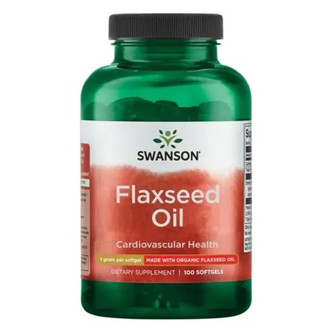 Flaxseed Oil, 1000mg - 100 softgels – image 2