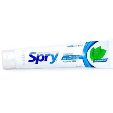 Spry Peppermint Toothpaste - Xylitol & Aloe Vera 141g – image 2