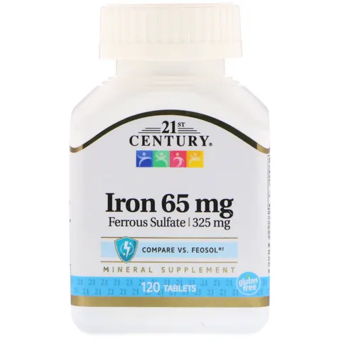 21st Century, Iron, 65 mg, 120 Tablets – image 3