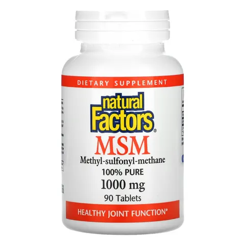 Natural Factors, MSM, 1,000 mg, 90 Tablets – image 2
