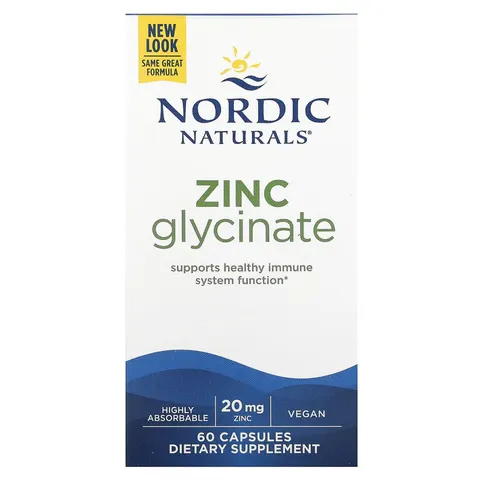 Zinc Glycinate, 20mg - 60 caps – image 2