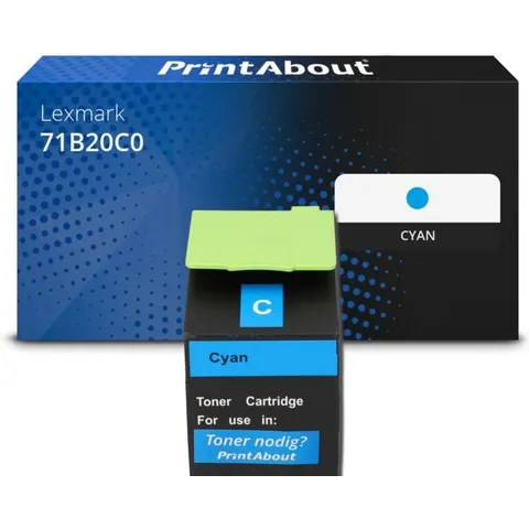 PrintAbout Toner compatible Lexmark 71B20C0 - Cyan – image 2