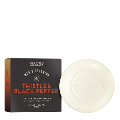 Thistle & Black Pepper Face & Beard Soap 100g – image 2
