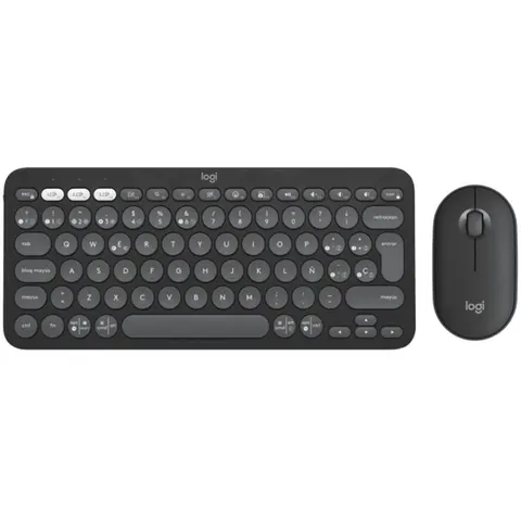 Teclado + mouse logitech pebble 2 combo inalambrico negro – imagen 2