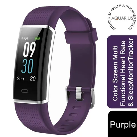 (Purple) Aquarius Color Screen Multi-Functional HR Tracker – image 2