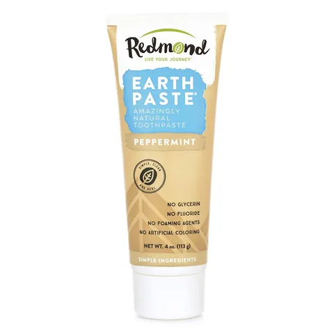 Redmond Earthpaste Natural Non-Flouride Toothpaste Peppermint 4 Ounce – image 2