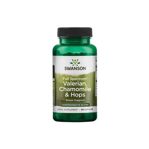 Swanson Full Spectrum Valerian, Chamomile & Hops - 60 caps – image 2