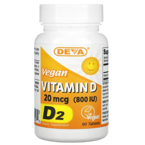 Deva, Vegan Vitamin D, D2, 20 mcg (800 IU), 90 Tablets – image 4