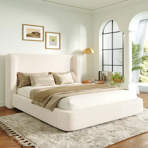 Marlow Home Co. Bed Frame Beige Super King – image 2