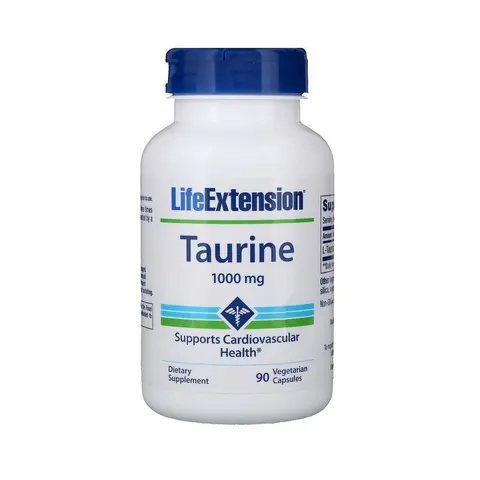 (90 vcaps) Taurine, 1000mg - 90 vcaps – image 2