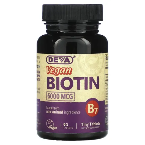 Deva, Vegan Biotin, 6,000 mcg , 90 Tablets – image 3