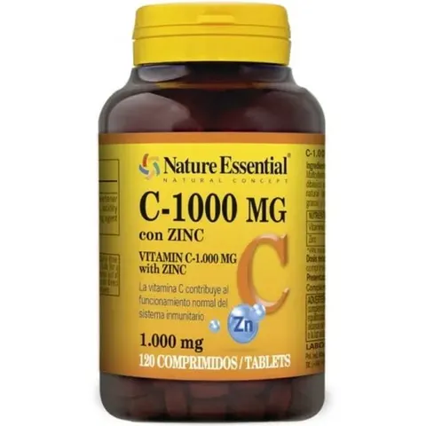 Nature essential vitamina c 1000mg+zinc 120comp. – imagen 3
