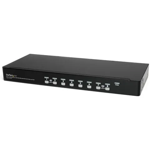 StarTech.com Kit Switch KVM USB montabile a rack 1U 8 porte con funzione OSD e cavi (SV831DUSBUK) – immagine 2