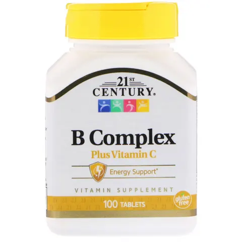 21st Century, B Complex Plus Vitamin C, 100 Tablets – image 2