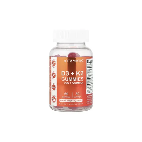 D3 + K2 Gummies, Natural Raspberry – image 2