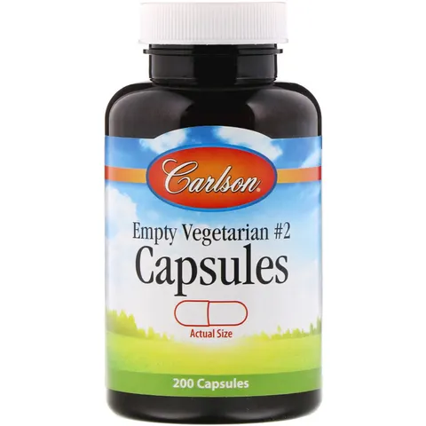 Carlson Labs, Empty Vegetarian #2 Capsules, 200 Capsules – image 2