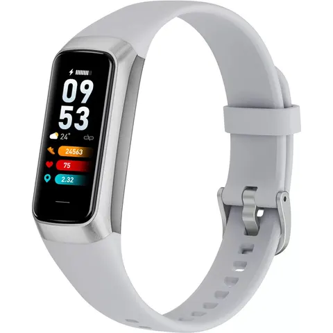 INF Smartwatch mit Herzfrequenz- und Blutdruckmesser Silber – Bild 2