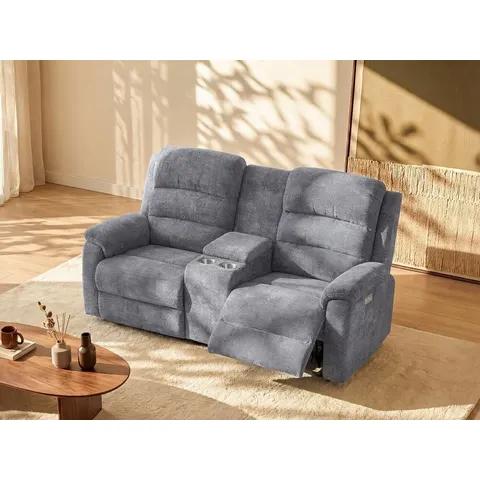 vente-unique.com Canapé relaxation polyester 2 places gris 171x103x95cm – image 2