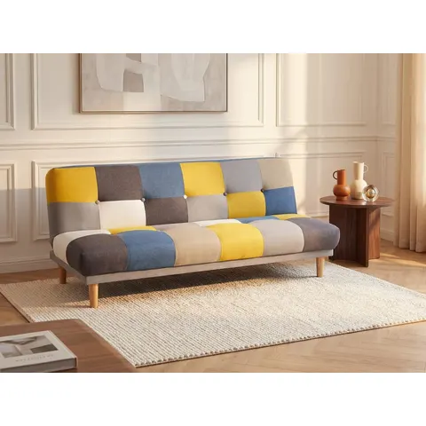 vente-unique.com Canapé convertible polyester 3 places multicolore 178x74x98cm – image 2