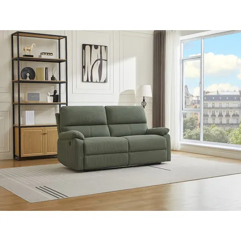 vente-unique.com Canapé relaxation polyester 3 places vert 194x102x89cm – image 2