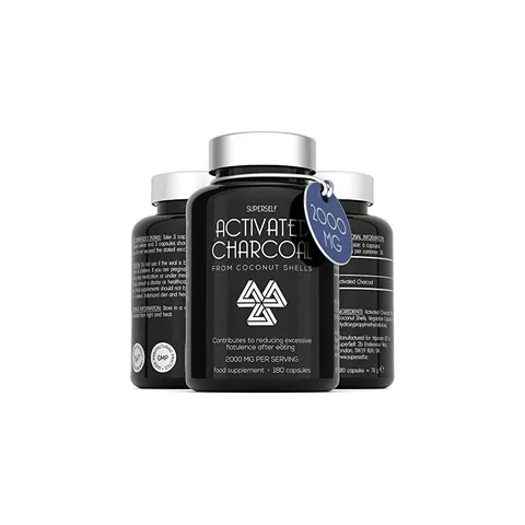 SuperSelf Activated Charcoal 2000mg 180 Capsules – image 2