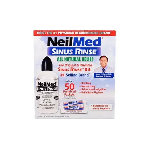 NeilMed Sinus Rinse Kit - Original & Patented, 50 Premixed Packets, 1 Kit – image 2