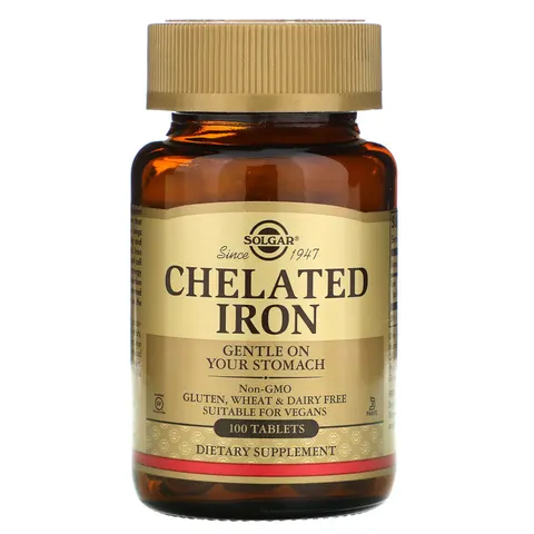 Solgar, Chelated Iron, 100 Tablets – image 3