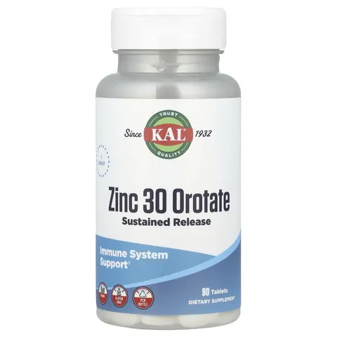 KAL, Zinc 30 Orotate, Sustained Release, 90 Tablets – image 2