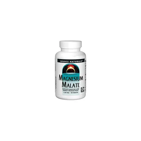 Source Naturals, Magnesium Malate, 1250mg x 90Tabs – image 2