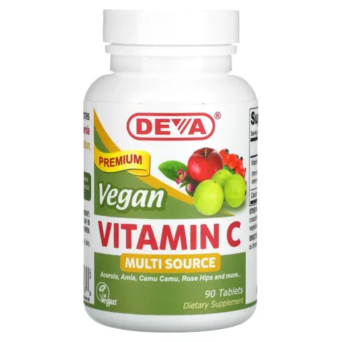Deva, Vegan Vitamin C, Multi Source, 90 Tablets – image 2