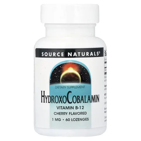 Source Naturals, HydroxoCobalamin, Cherry, 1 mg, 60 Lozenges – image 2
