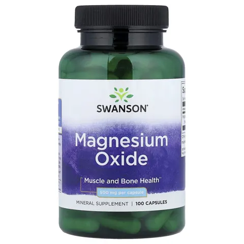 Swanson, Magnesium Oxide, 500 mg , 100 Capsules – image 2