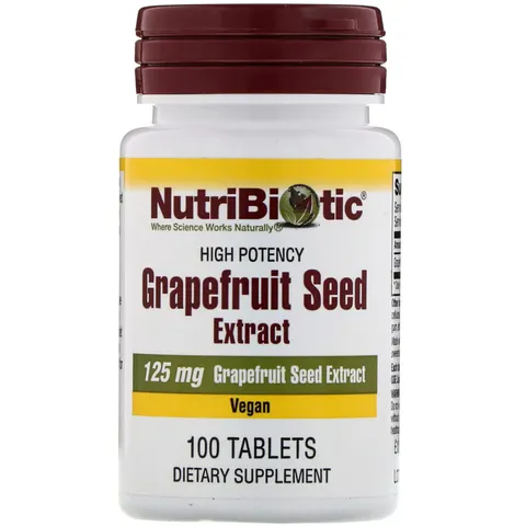 NutriBiotic, Grapefruit Seed Extract, 125 mg, 100 Tablets – image 2